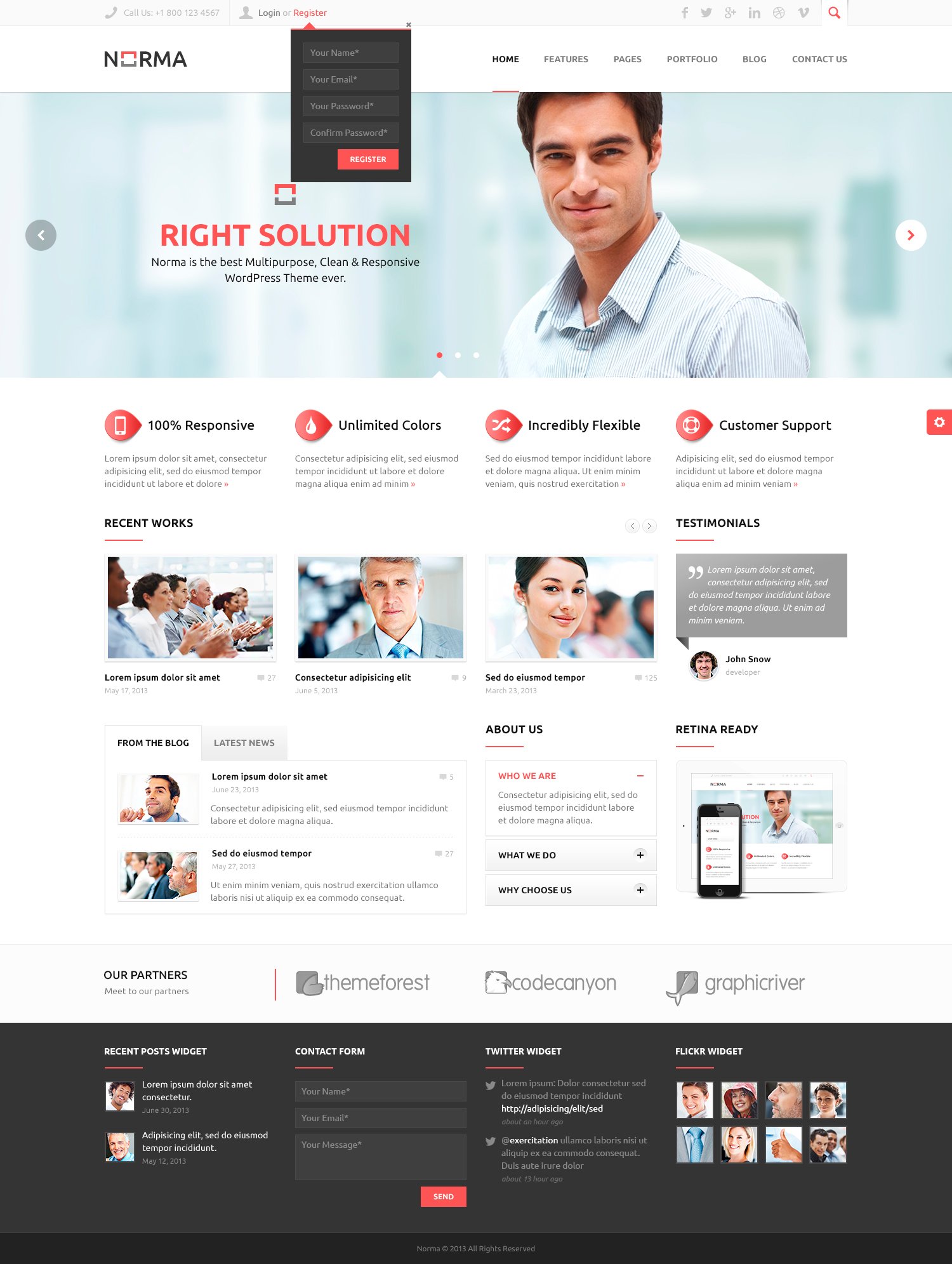 NORMA - Clean & Responsive WordPress Theme - Image 2