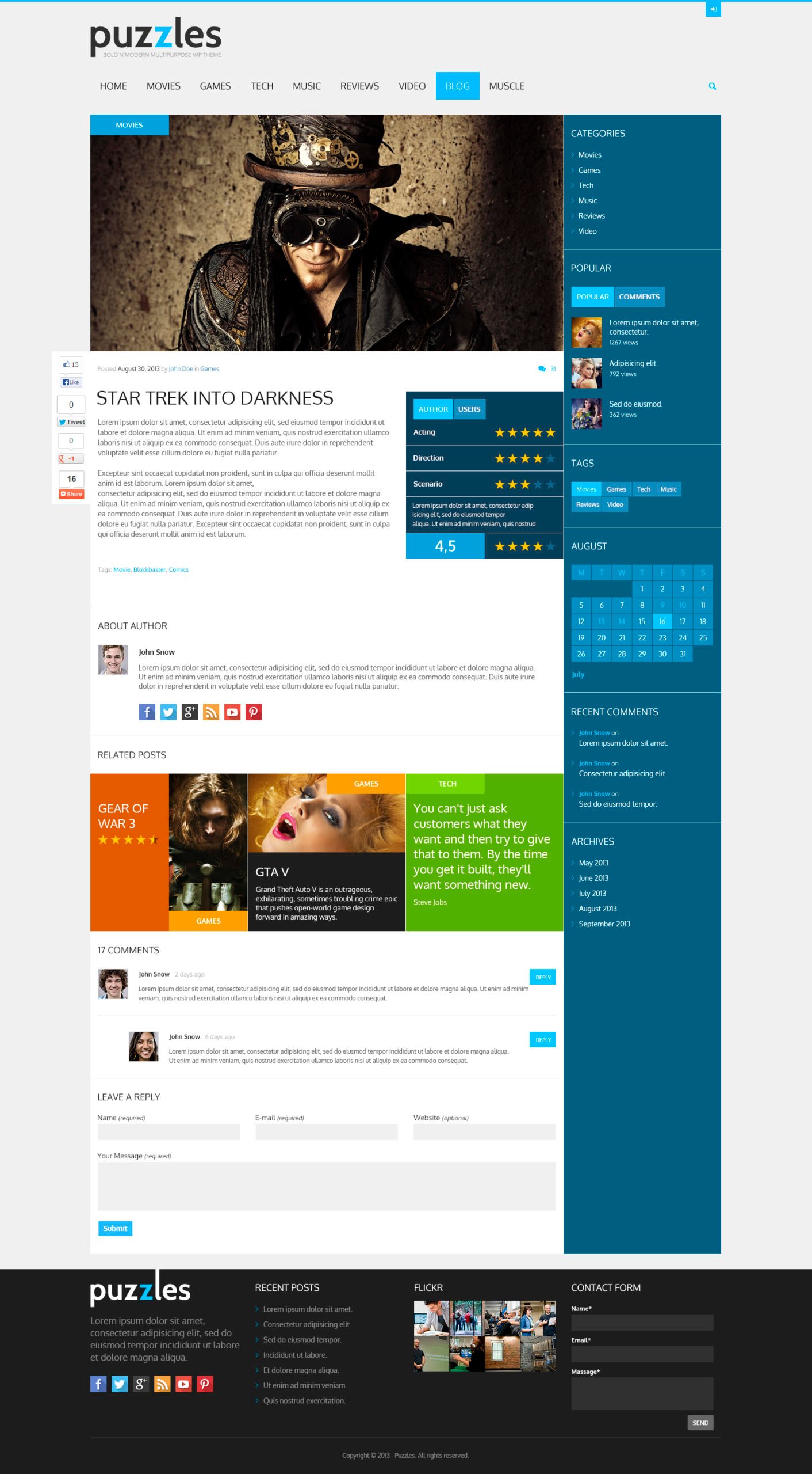 Puzzles - WordPress Magazine & Review Theme - Image 4