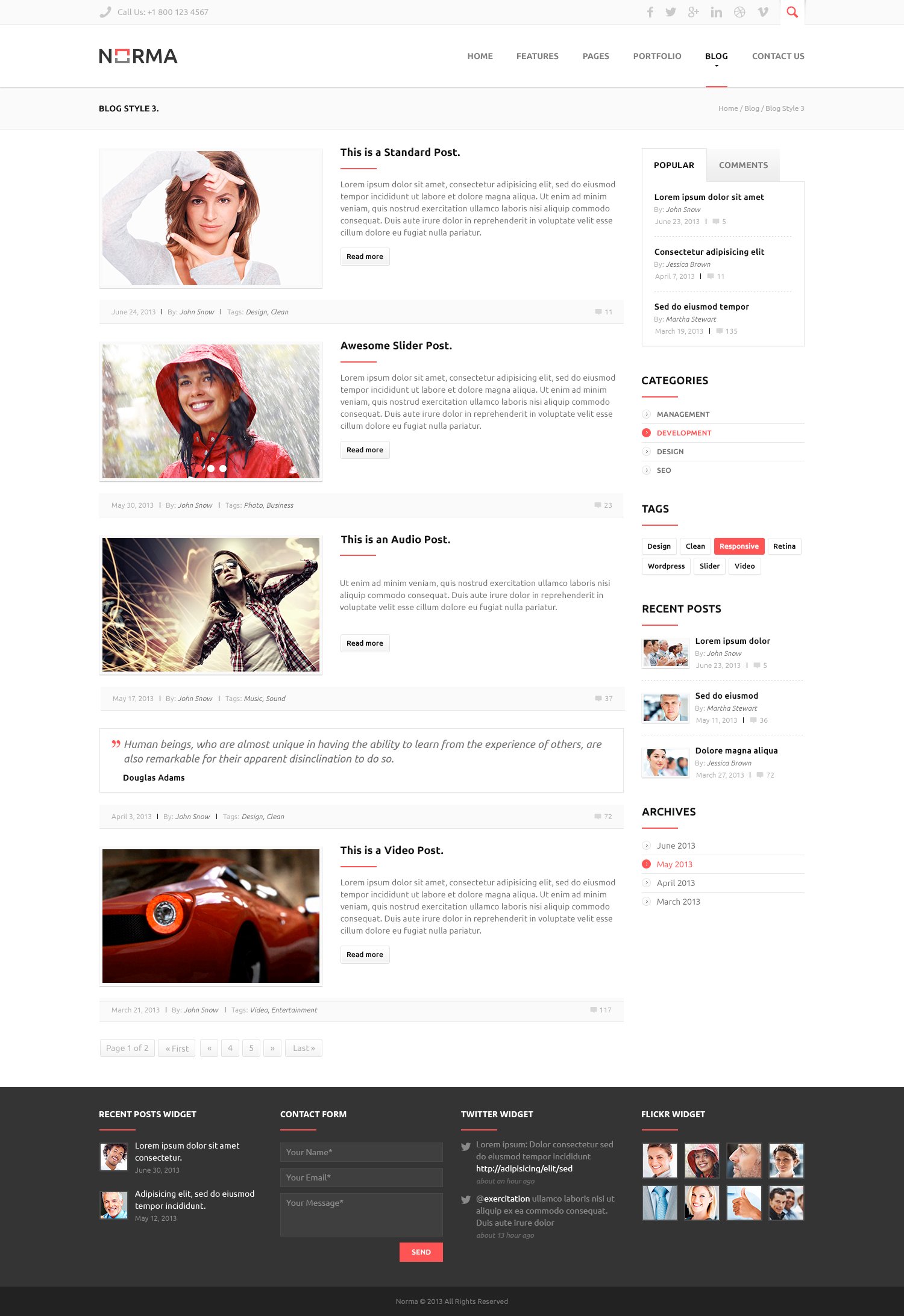 NORMA - Clean & Responsive WordPress Theme - Image 3